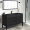 Modern Black Bathroom Vanity, 48