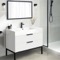 White Modern Bathroom Vanity, 40