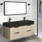 Double Floating Bathroom Vanity, Modern, 48