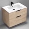 Wall Mounted Bathroom Vanity, Modern, 32