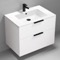 Wall Mounted Bathroom Vanity, Modern, 32