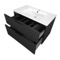 Wall Mounted Bathroom Vanity, Black, Modern, 36