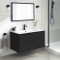 Wall Mounted Bathroom Vanity, Black, Modern, 36