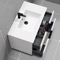 White Wall Mounted Bathroom Vanity, Modern, 36