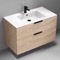 Wall Mounted Bathroom Vanity, Modern, 40