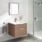 Wall Mounted Bathroom Vanity, Modern, Walnut, 24