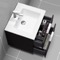 Wall Mounted Black Bathroom Vanity, Modern, 24