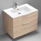 Wall Mounted Bathroom Vanity, Modern, 32