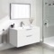 Wall Mounted Bathroom Vanity, Modern, 36