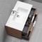 Wall Mounted Bathroom Vanity, Modern, Walnut, 40