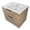 Wall Mounted Bathroom Vanity, Modern, Walnut, 28