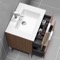 Walnut Free Standing Bathroom Vanity, Modern, Chrome Handles, 28