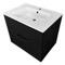 Black Vanity, Wall Mounted, Modern, 28