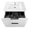 White Bathroom Vanity, Wall Mounted, Modern, 28