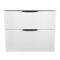 White Bathroom Vanity, Wall Mounted, Modern, 28
