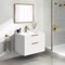 Wall Mounted Bathroom Vanity, Modern, 28