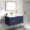 Wall Mounted Bathroom Vanity, Modern, Blue, 36