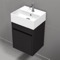 Small Vanity, Black, Floating, Modern, 16