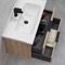 Floating Bathroom Vanity, Brown Oak, 32