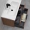 Floating Bathroom Vanity, Walnut, 32