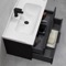 Black Bathroom Vanity, Floating, 32