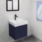 Floating Small Bathroom Vanity, Modern, Blue, 18