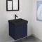 Floating Small Bathroom Vanity, Modern, Blue, 18