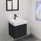 Floating Bathroom Vanity, Black, Small, Modern, 18