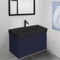 Floating Bathroom Vanity, Modern, Blue, 32