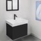 Black Bathroom Vanity, Floating, 24