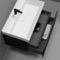 Black Floating Bathroom Vanity, Modern, 32