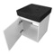 Small Bathroom Vanity With Black Sink, Wall Mounted, Modern, 18