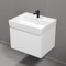 Wall Mounted Bathroom Vanity, Modern, 24