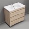 Modern Bathroom Vanity, Floor Standing, 32