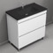 Bathroom Vanity With Black Sink, Free Standing, 34