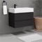 Modern Bathroom Vanity, Black, Wall Mounted, 32