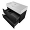 Modern Bathroom Vanity, Black, Wall Mounted, 32