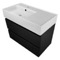 Black Bathroom Vanity, Modern, Wall Mounted, 32