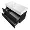 Wall Mounted Black Bathroom Vanity, Modern, 40