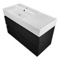 Black Bathroom Vanity, Floating, Modern, 39