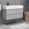 Wall Mounted Bathroom Vanity, Modern, 40