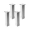 Kit of 4 Polished Chrome Vanity Cabinet Feet