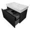 Black Floating Bathroom Vanity, Modern, 32