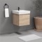 Floating Small Bathroom Vanity, Modern, 18