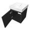Floating Bathroom Vanity, Black, Small, Modern, 18