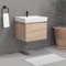 Floating Small Bathroom Vanity, Modern, 24