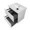 White Wall Mounted Small Bathroom Vanity, Modern, 26