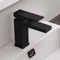 Modern Single Handle Bathroom Faucet in Matte Black