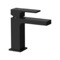 Modern Single Handle Bathroom Faucet in Matte Black