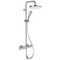 Chrome Thermostatic Exposed Pipe Shower System with 10